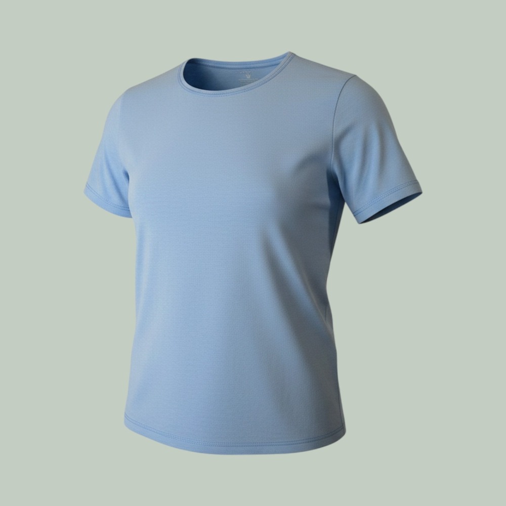 Jones Sport Tee M Blue Short Sleeve Cotton Blend Stretch Basic Minimalist